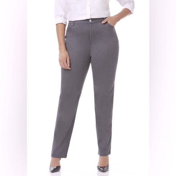 Gray Jeans L.A. Blues Stretch Jeans Plus Size 20 W Short Length Dressy Casual - Picture 2 of 12